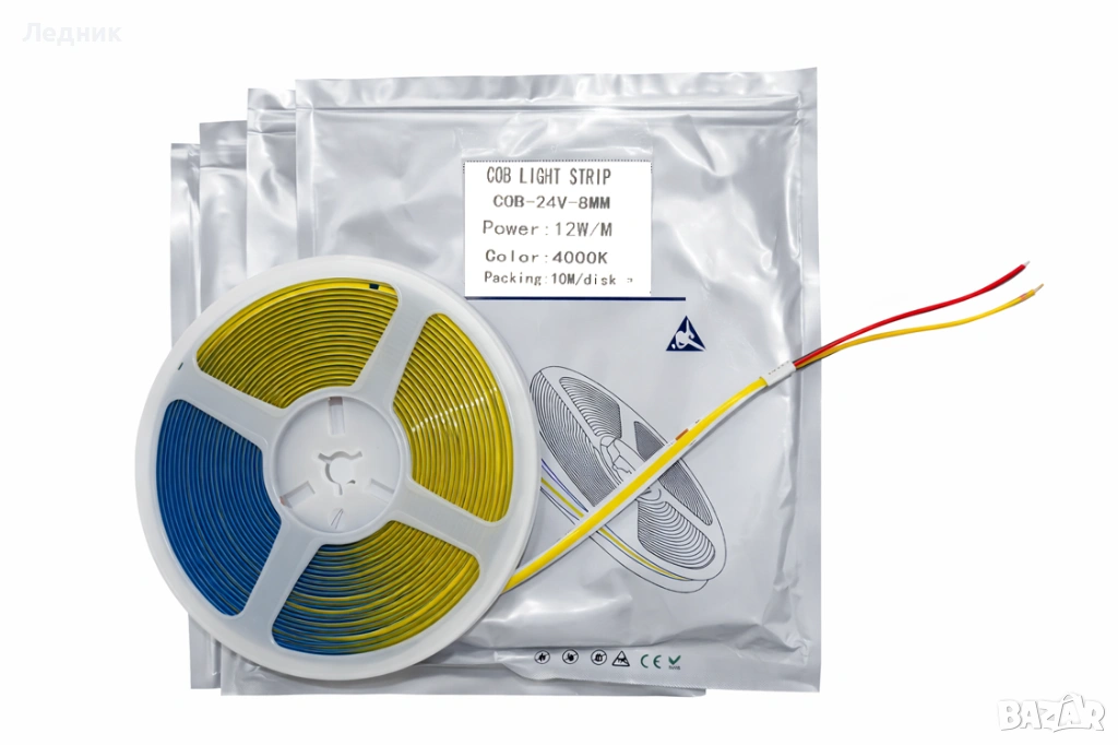 COB (Неонова) LED лента 24V – Висока плътност, равномерна светлина (8 мм), снимка 1