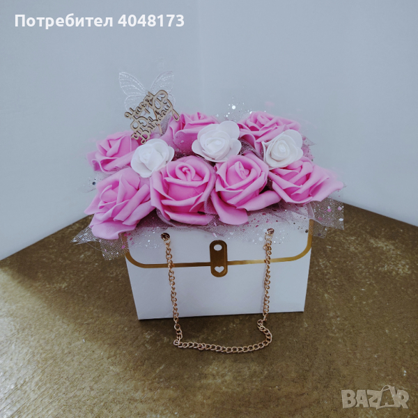 Чанта от вечни рози, снимка 1
