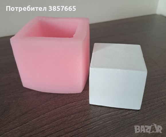 4,7 см куб кубче силиконов молд форма калъп гипс кубчета форми гипсови фигурки с имена, снимка 1