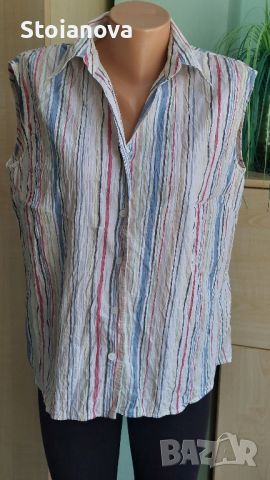 Памучни и копринени блузи без ръкав XL-XXL, снимка 7 - Потници - 46332128