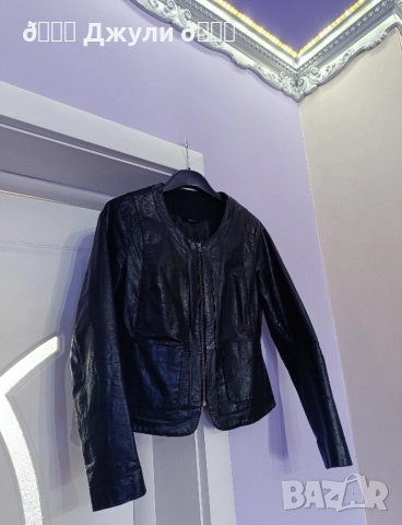 Стилно кожено яке от агнешка кожа, снимка 8 - Якета - 51589530