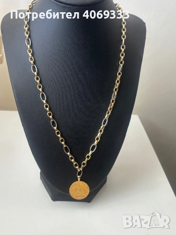 Златен ланец14к с монета висок карат 21.65к, снимка 6 - Колиета, медальони, синджири - 54175629