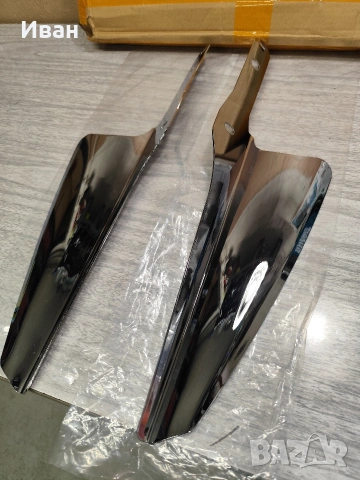 Стоманени хромирани дефлектори за предна вилка на мотор, снимка 2 - Части - 53757449