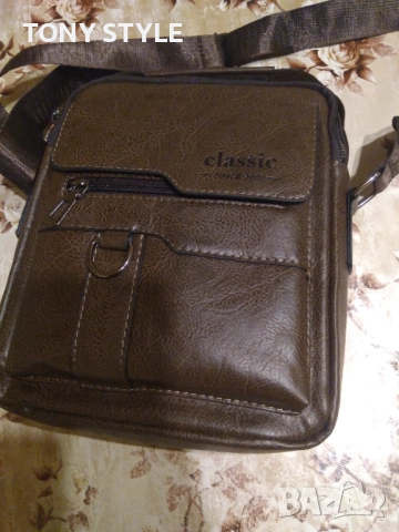 Classic Нова Мъжка Кожена Чанта , снимка 3 - Чанти - 51610560