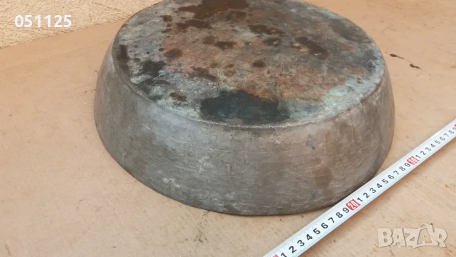 стара голяма кована бакърена тепсия, леген , тава , снимка 14 - Антикварни и старинни предмети - 50596438