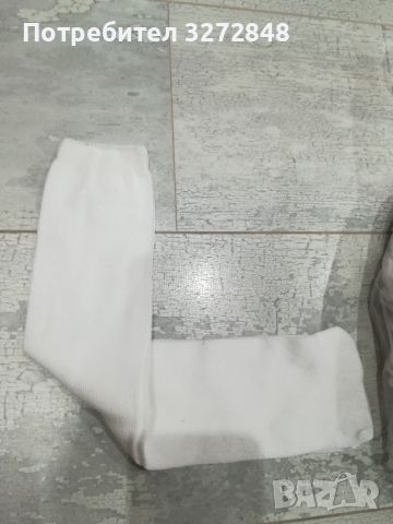 Бели чорапи/без пета, снимка 1 - Дамски чорапи - 45507038