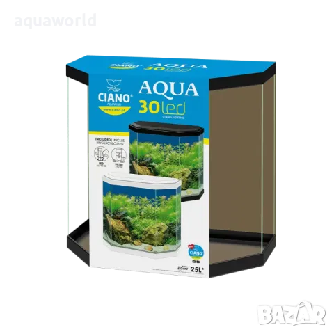 "ПРОМОЦИЯ" Аквариум Ciano Aqua 30 - черен, снимка 2 - Аквариуми - 49779595