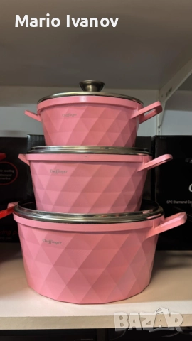 Висококачествен комплект касероли Cheffinger – елегантност, здравина и удобство в кухнята, снимка 2 - Съдове за готвене - 52857426