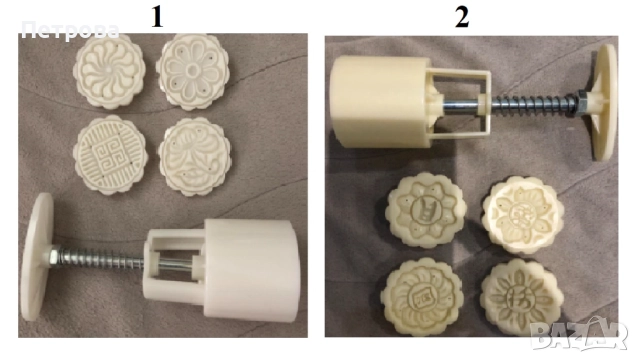 Кръгла преса за сладки с пълнеж – 2 модела - 4 приставки за различни релефи