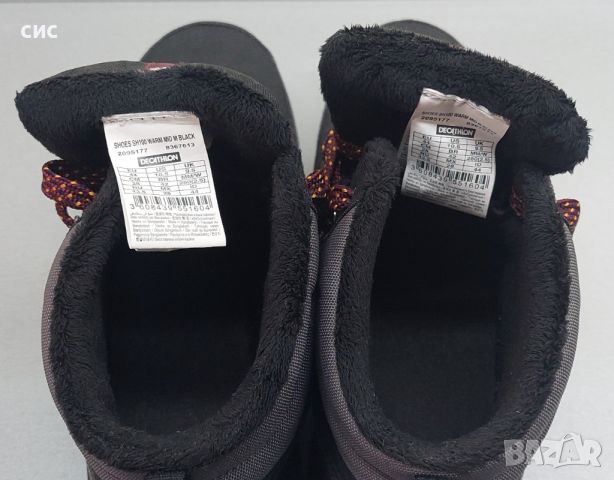 Мъжки непромокаеми туристически обувки за преходи sh100, черни, снимка 6 - Мъжки боти - 45160307