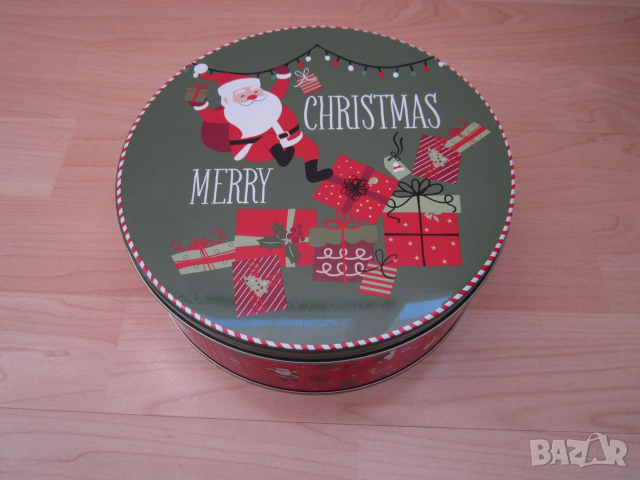 Кутия за сладки, с коледни мотиви - нова