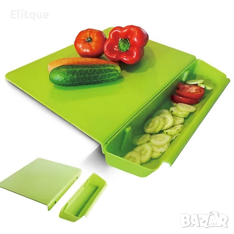 Дъска за рязане с отделящ се контейнер 2 в 1, снимка 8 - Прибори за хранене, готвене и сервиране - 52853109