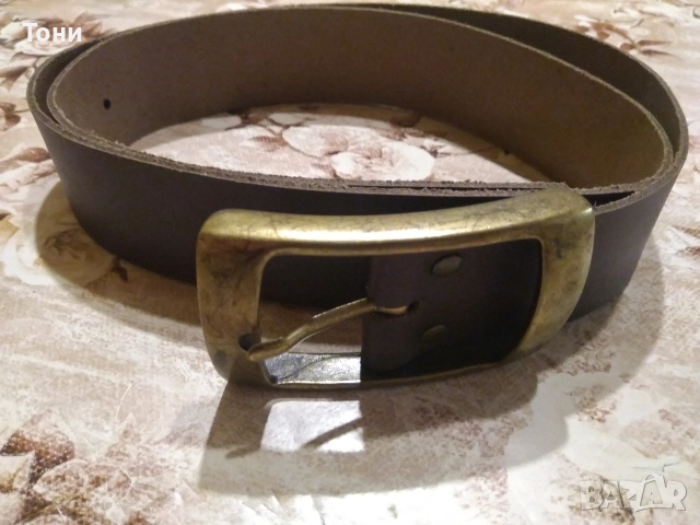 Нов Мъжки Колан Изцяло от Естествена Кожа 115см.