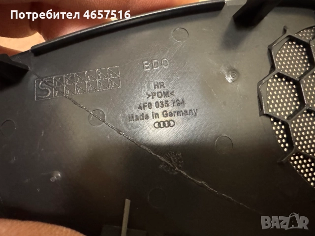 Решекта на задна дясна врата на пищялка над говорителя Ауди А6 само за 20лв. 4f0035794, снимка 6 - Части - 52520847