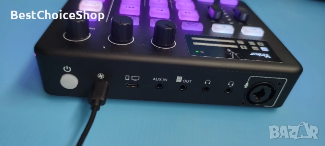 Yinker RGB аудио миксер с Bluetooth и промяна на гласа – За живо предаване, снимка 4 - Ресийвъри, усилватели, смесителни пултове - 54220398