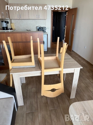 6 броя трапезни стола от масивно дърво, снимка 2 - Столове - 53447113