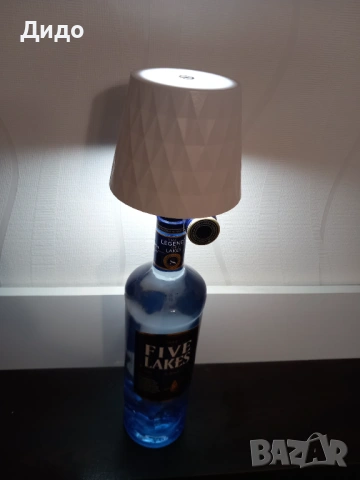 Сензорна LED лампа за бутилка с акумулаторна батерия, снимка 4 - Лед осветление - 53777878