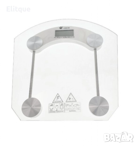 Дигитален телесен кантар, максимум 180 кг, платформа 325x325 мм, автоматичен старт и стоп, прозрачно, снимка 4 - Други стоки за дома - 52901450