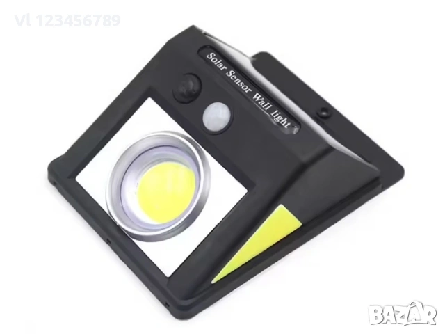 Външна Соларна LED Лампа CL-2566А със сензор за движение прожектор за врата+лупа странични светлин