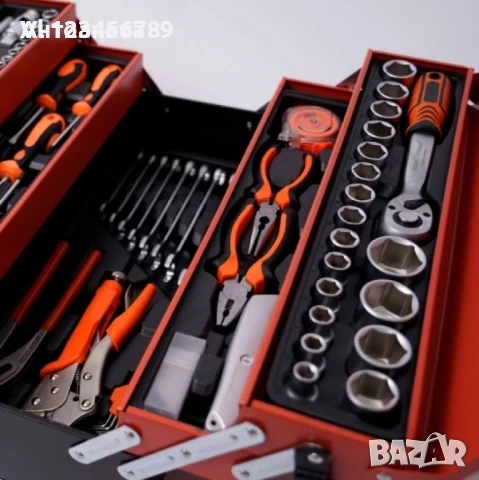 Комплект инструменти 147 бр. в метален куфар, снимка 5 - Куфари с инструменти - 53837652