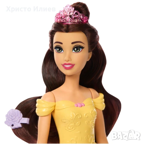 Disney Princess Кукла Бел с кученце за къпане и прически, снимка 3 - Кукли - 53164051