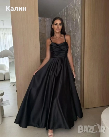 Дълга сатенена рокля - три модела - 37€, снимка 3 - Рокли - 53578964