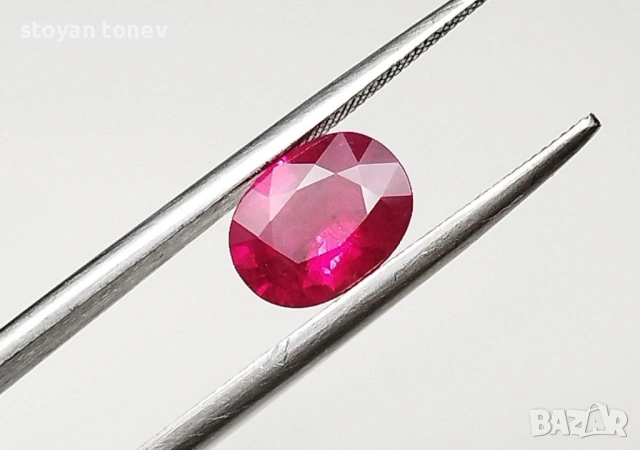 Изключителен естествен рубин от Мианмар 1,52 карата! Сертификат!, снимка 7 - Други - 54156349
