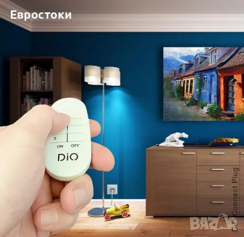 Смарт контакти с дистанционно управление DiO Connect, комплект от 2 броя - 2 WiFi и радио гнезда, снимка 3 - Други - 46888683