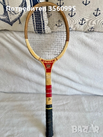 Dunlop стара дървена ретро тенис ракета Дънлоп, снимка 4 - Тенис - 52097710