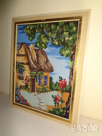 Немски гоблен - ръчна изработка, снимка 6 - Гоблени - 52577482