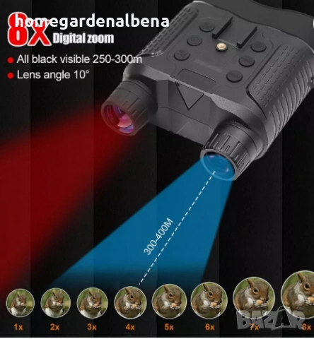 Бинокъл за Нощно Виждане с 8х Цифрово Увеличение + Стойка за Глава, снимка 6 - Оборудване и аксесоари за оръжия - 54208906