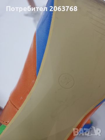 Оранжеви лачени обувки, снимка 3 - Дамски обувки на ток - 46206744