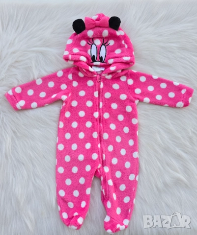 Поларен ромпър Мини Маус 0-3 месеца, снимка 7 - Бебешки гащеризони - 52358811