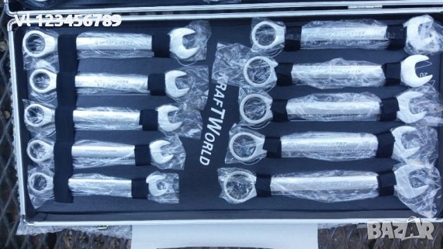 ПРОФЕСИОНАЛЕН К-т звездогаечни тресчотни ключове от 6мм до 32мм 22 части KRAFTWELLE , снимка 5 - Ключове - 53835531