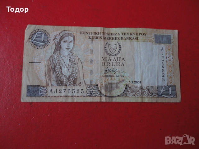 1 Паунд 2001 Кипър 5, снимка 3 - Нумизматика и бонистика - 52833263