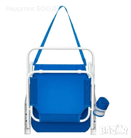 Плажен сгъваем стол, Син, 58x56x74см., снимка 2 - Къмпинг мебели - 50458439