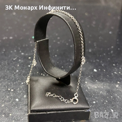 Сребъна гривна (скъсана), снимка 2 - Гривни - 54209779