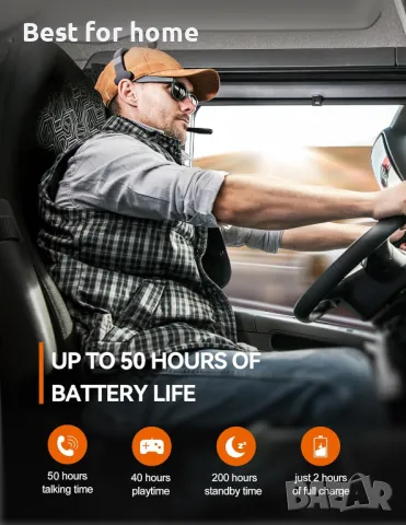 TECKNET Bluetooth слушалка с микрофон, снимка 4 - Други - 49406421