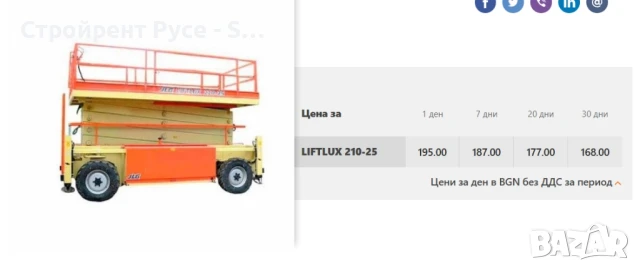 Вишка Самоходна дизелова, Хармоника, 23 метра, Под наем, снимка 2 - Индустриална техника - 51025400