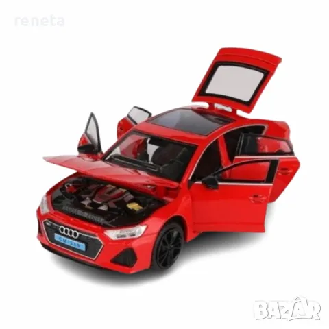 Играчка Кола, Тип AUDI RS7, Метален, Звук и светлина, Червен, 1:32, Без кутия, снимка 1 - Коли, камиони, мотори, писти - 47053393