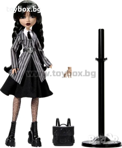 Колекционерска кукла Monster High Wednesday с униформа, снимка 4 - Кукли - 47450002