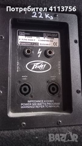 Тонколни  PEAVEY PRO 15, снимка 6 - Тонколони - 45966905