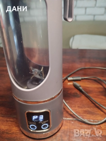 Преносим блендер 450 мл, презареждащ се с USB, за смутита и шейкове, снимка 6 - Блендери - 52272387