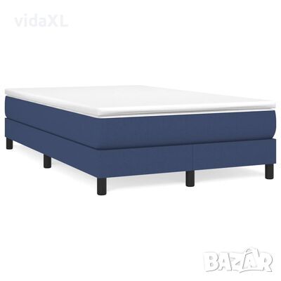 vidaXL Рамка за легло синя 120x200 см плат(SKU:3120506