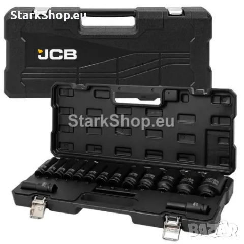 Професионални Дълбоки Ударни Вложки Комплект 6-стенни 15части (10-36мм) JCB – 4166D-5MPB, снимка 2 - Куфари с инструменти - 50259663