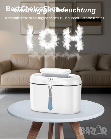 2L Овлажнител с таймер и нощна лампа, двойна дюза – Идеален за домашна употреба, снимка 10 - Други стоки за дома - 53850423