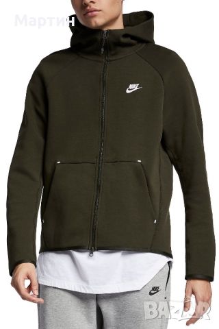 Мъжко горнище Nike Tech Fleece Sequoia - размер XL, снимка 1 - Спортни дрехи, екипи - 45880418