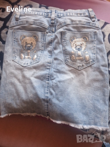 Дънкова пола, снимка 2 - Поли - 52086386