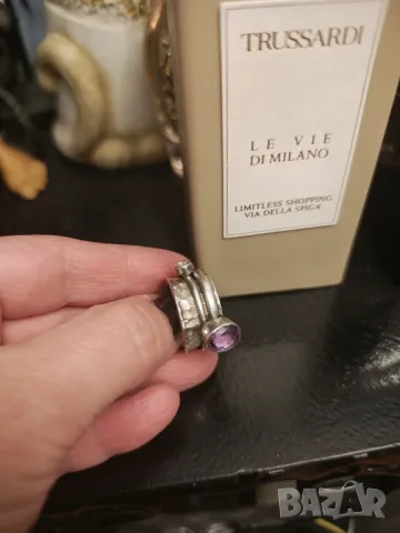 ISLAND SOUL марков масивен сребърен пръстен ръчна изработка естествени камъни , снимка 4 - Пръстени - 50037751