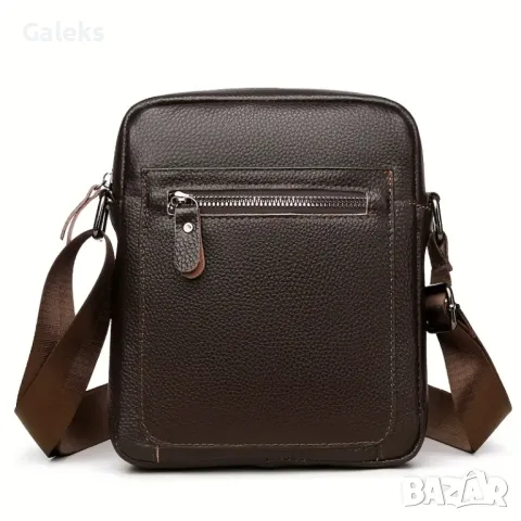 Бутикова, удобна и практична чантичка за през рамо /Черна и Кафява естест. кожа!, снимка 8 - Чанти - 50333573